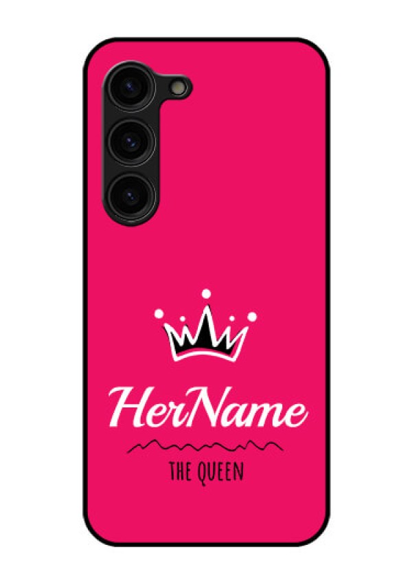 Galaxy S23 Plus 5G Glass Phone Case Queen with Name