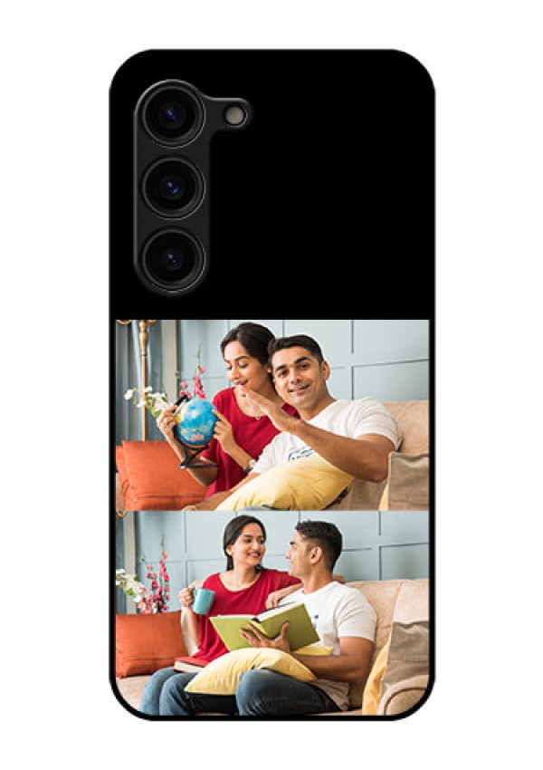 Galaxy S23 Plus 5G 2 Images on Glass Phone Cover