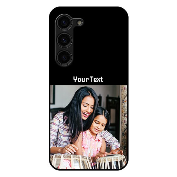 Galaxy S23 Plus 5G Photo with Name on Glass Phone Case