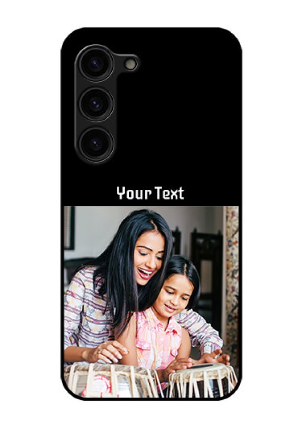 Galaxy S23 Plus 5G Photo with Name on Glass Phone Case