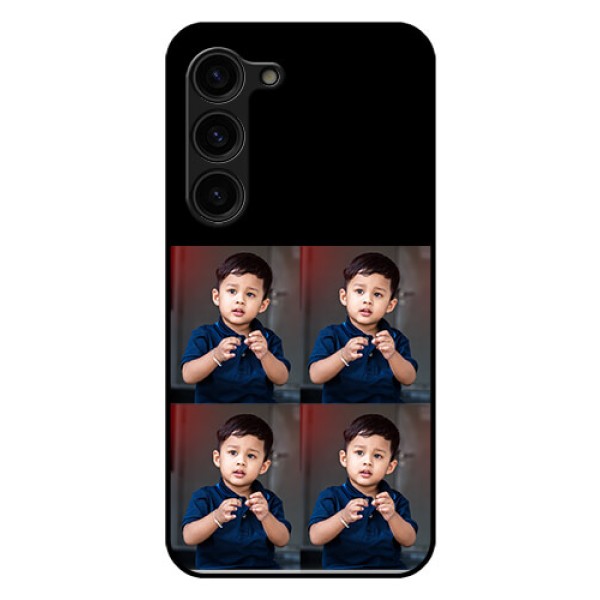 Galaxy S23 Plus 5G 4 Image Holder on Glass Mobile Cover