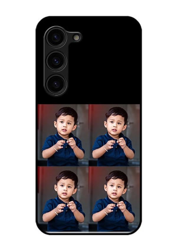 Galaxy S23 Plus 5G 4 Image Holder on Glass Mobile Cover
