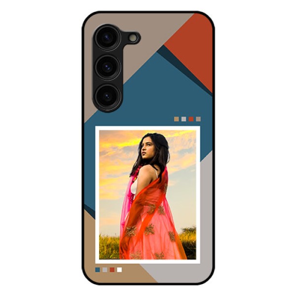 Galaxy S23 Plus 5G Personalized Glass Phone Case - Retro color pallet Design Galaxy S23 Plus 5G Personalized Glass Phone Case - Retro color pallet Design