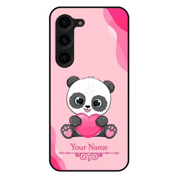 Galaxy S23 Plus 5G Custom Glass Mobile Case - Cute Panda Design