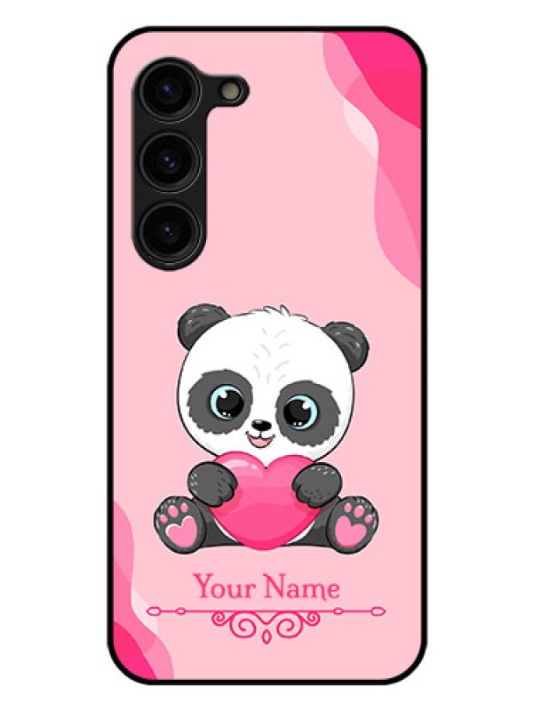 Custom Galaxy S23 Plus 5G Custom Glass Mobile Case - Cute Panda Design