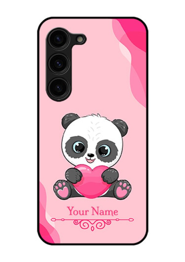 Galaxy S23 Plus 5G Custom Glass Mobile Case - Cute Panda Design