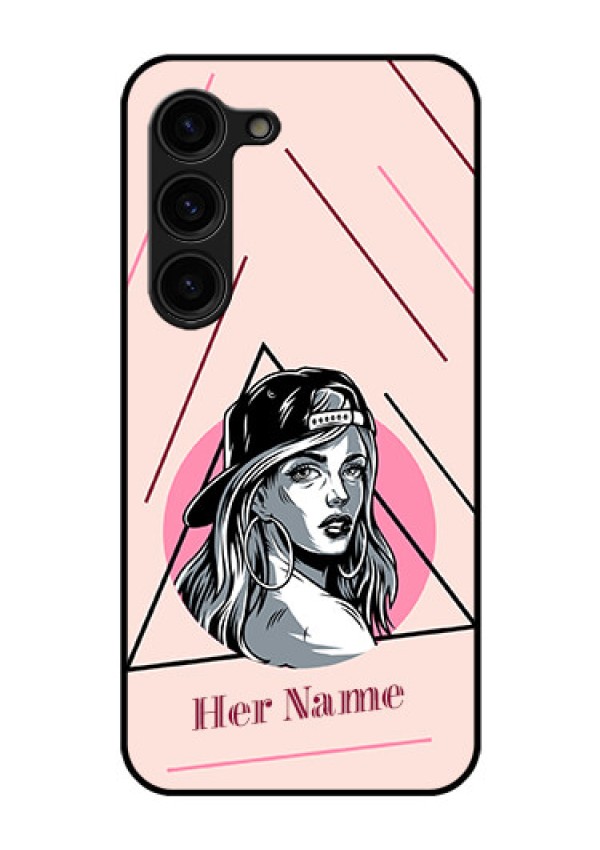 Galaxy S23 Plus 5G Personalized Glass Phone Case - Rockstar Girl Design