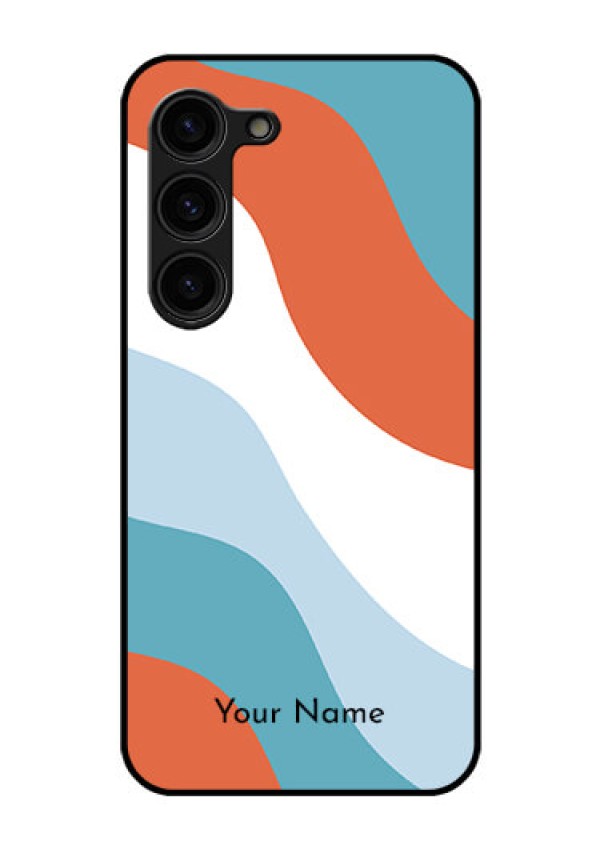 Galaxy S23 Plus 5G Custom Glass Mobile Case - coloured Waves Design