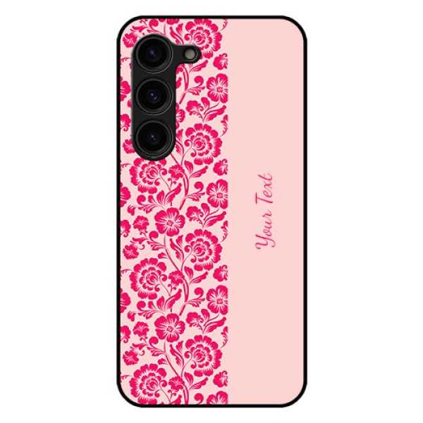 Galaxy S23 Plus 5G Custom Glass Phone Case - Attractive Floral Pattern Design Galaxy S23 Plus 5G Custom Glass Phone Case - Attractive Floral Pattern Design