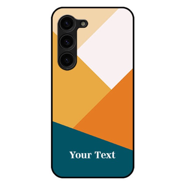 Galaxy S23 Plus 5G Personalized Glass Phone Case - Stacked Multi-colour Design Galaxy S23 Plus 5G Personalized Glass Phone Case - Stacked Multi-colour Design