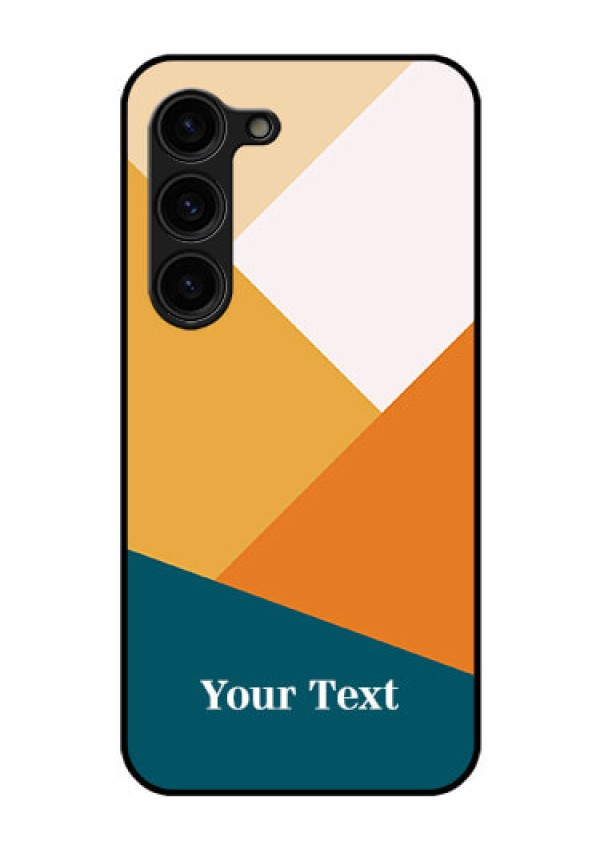 Galaxy S23 Plus 5G Personalized Glass Phone Case - Stacked Multi-colour Design