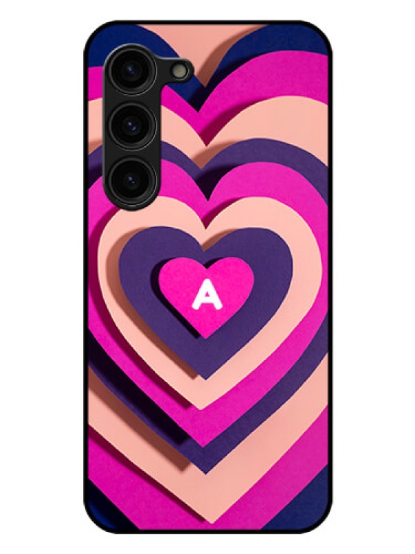 Custom Galaxy S23 Plus 5G Custom Glass Mobile Case - Cute Heart Pattern Design
