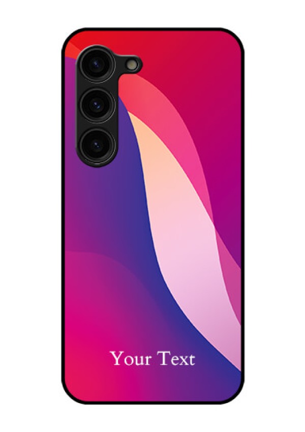 Galaxy S23 Plus 5G Personalized Glass Phone Case - Digital abstract Overlap Design