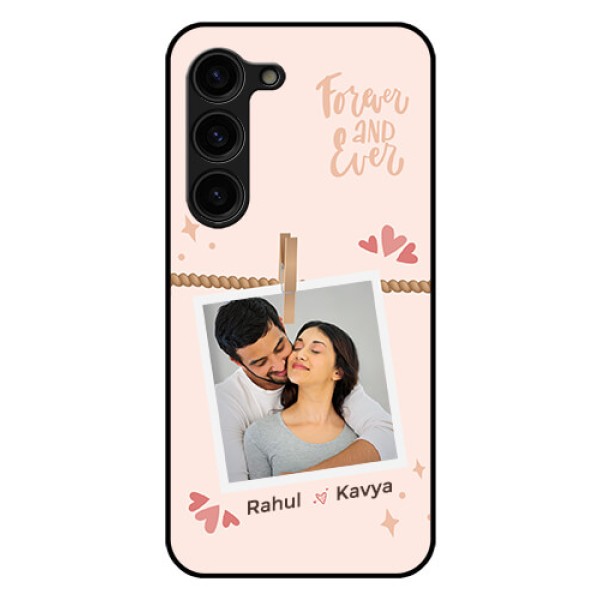 Galaxy S23 Plus 5G Custom Glass Phone Case - Forever and ever love Design