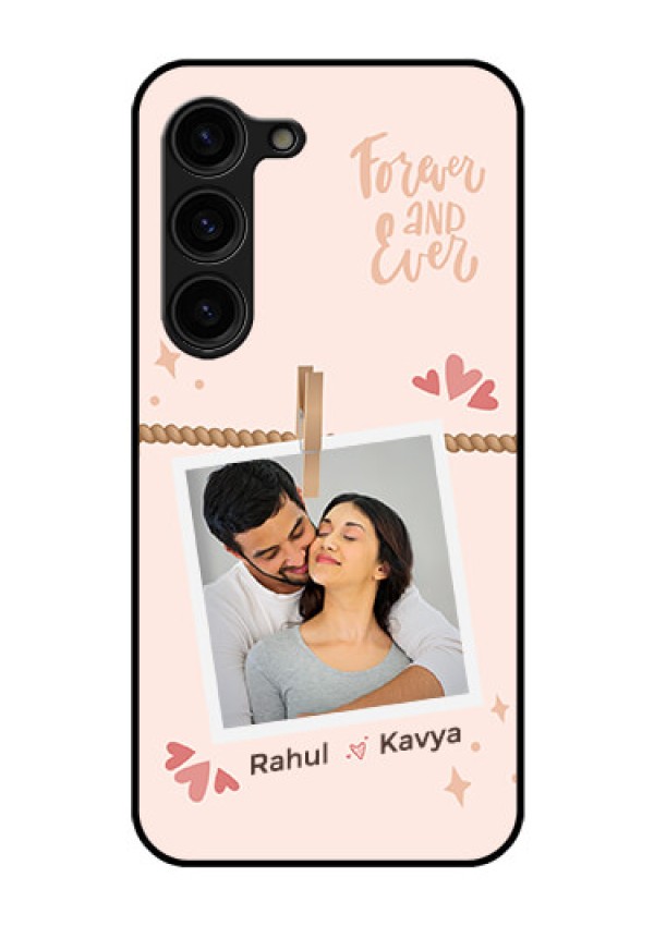 Galaxy S23 Plus 5G Custom Glass Phone Case - Forever and ever love Design