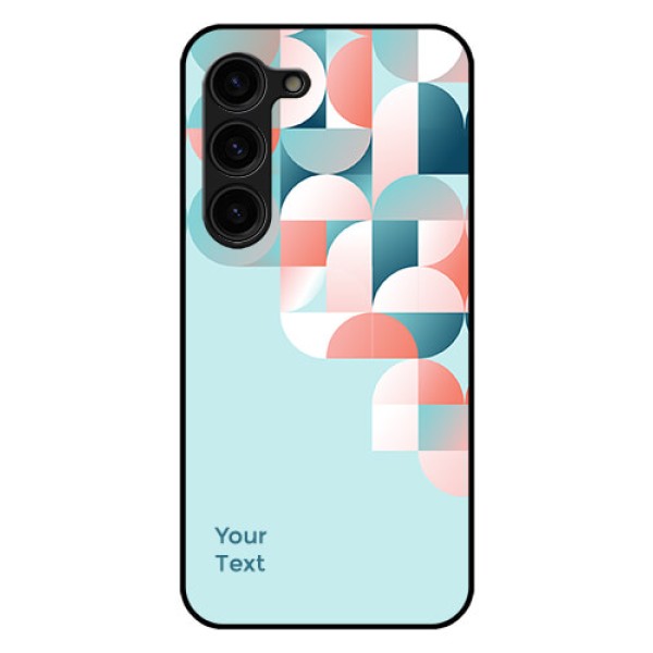 Galaxy S23 Plus 5G Custom Glass Phone Case - Stylish Semi-circle Pattern Design Galaxy S23 Plus 5G Custom Glass Phone Case - Stylish Semi-circle Pattern Design