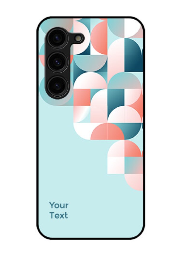 Galaxy S23 Plus 5G Custom Glass Phone Case - Stylish Semi-circle Pattern Design