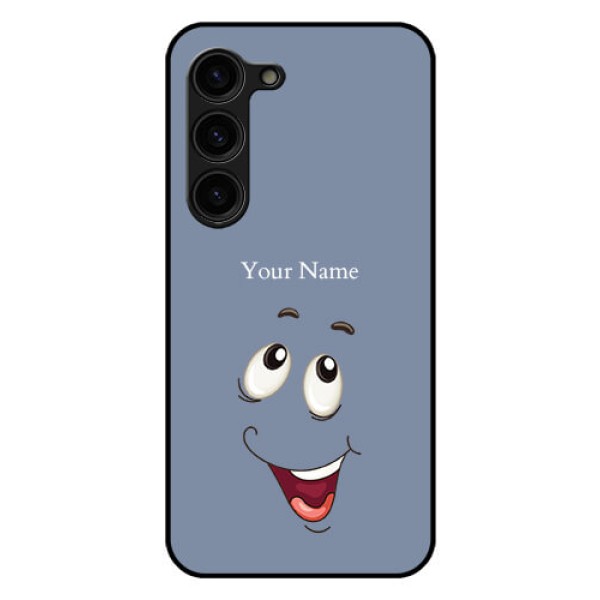 Galaxy S23 Plus 5G Photo Printing on Glass Case - Laughing Cartoon Face Design Galaxy S23 Plus 5G Photo Printing on Glass Case - Laughing Cartoon Face Design