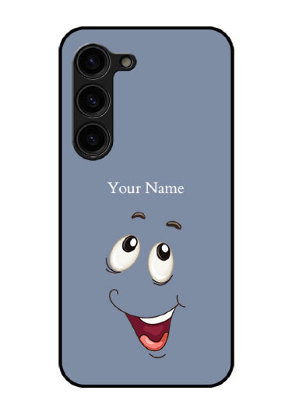 Galaxy S23 Plus 5G Photo Printing on Glass Case - Laughing Cartoon Face Design