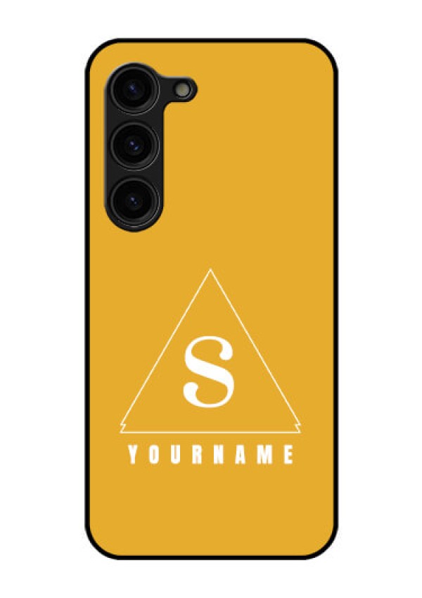 Galaxy S23 Plus 5G Personalized Glass Phone Case - simple triangle Design