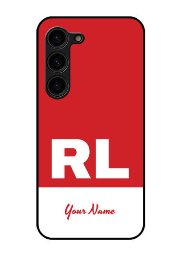 Galaxy S23 Plus 5G Personalized Glass Phone Case - dual tone custom text Design