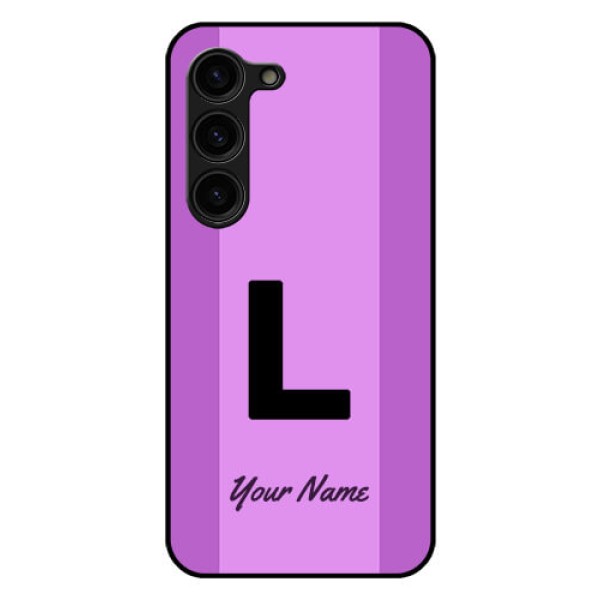 Galaxy S23 Plus 5G Custom Glass Phone Case - Tricolor custom text Design Galaxy S23 Plus 5G Custom Glass Phone Case - Tricolor custom text Design