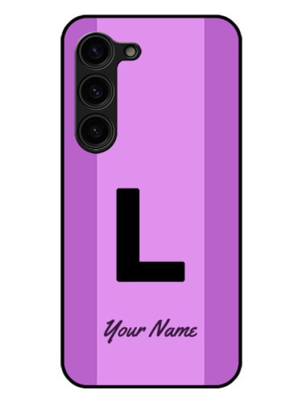 Custom Galaxy S23 Plus 5G Custom Glass Phone Case - Tricolor custom text Design