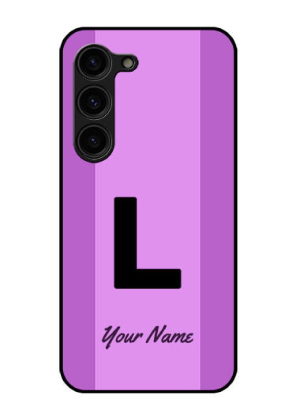 Galaxy S23 Plus 5G Custom Glass Phone Case - Tricolor custom text Design
