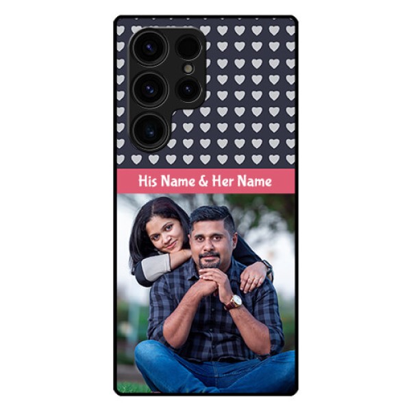 Galaxy S23 Ultra 5G Custom Glass Mobile Case - Love Symbols Design