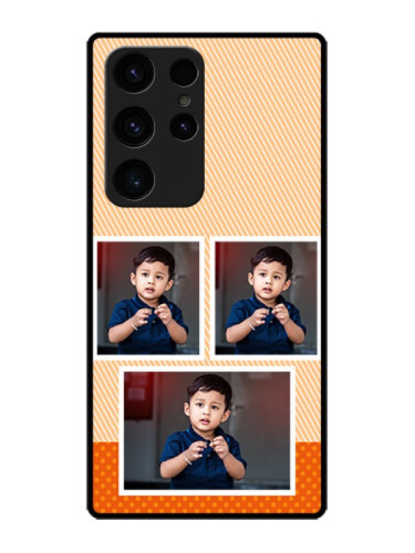 Custom Galaxy S23 Ultra 5G Photo Printing on Glass Case - Bulk Photos Upload Design