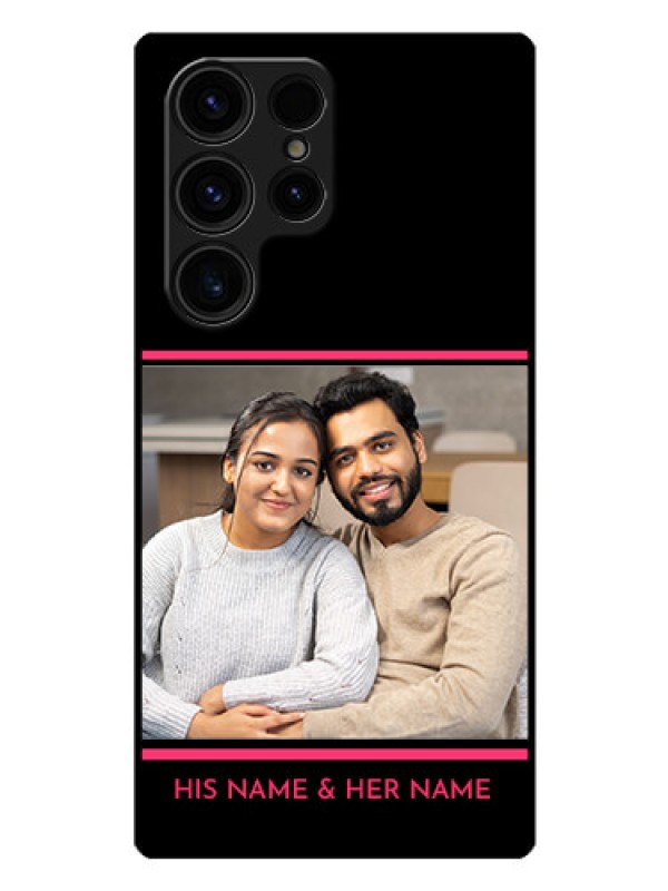 Custom Galaxy S23 Ultra 5G Custom Glass Mobile Case - with Add Text Design