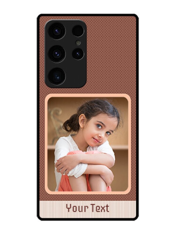 Custom Galaxy S23 Ultra 5G Custom Glass Phone Case - Simple Pic Upload Design