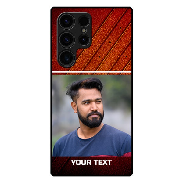 Galaxy S23 Ultra 5G Personalized Glass Phone Case - Leather Phone Case Design Galaxy S23 Ultra 5G Personalized Glass Phone Case - Leather Phone Case Design