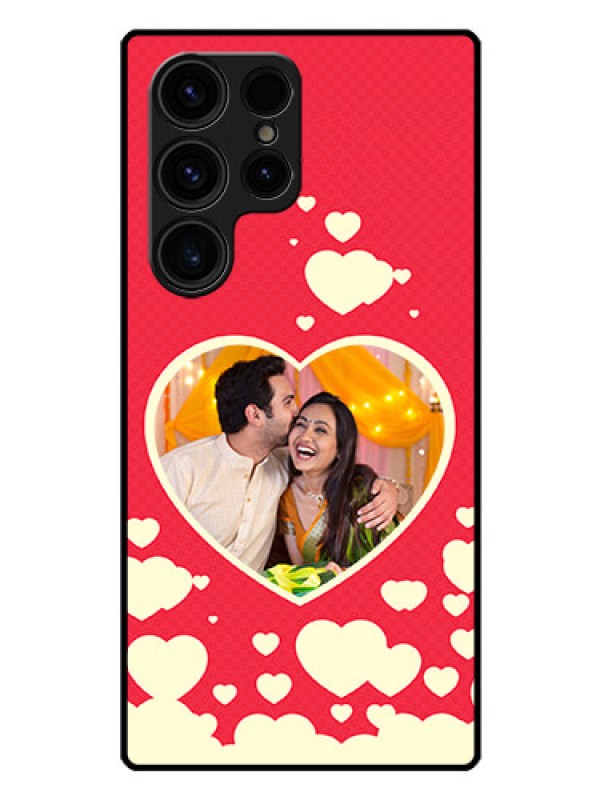Custom Galaxy S23 Ultra 5G Custom Glass Mobile Case - Love Symbols Phone Cover Design