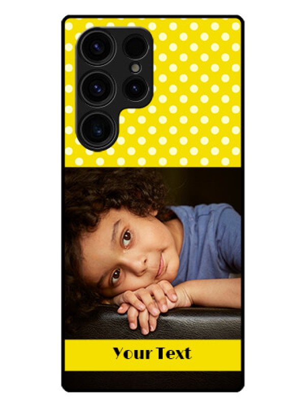 Custom Galaxy S23 Ultra 5G Custom Glass Phone Case - Bright Yellow Case Design