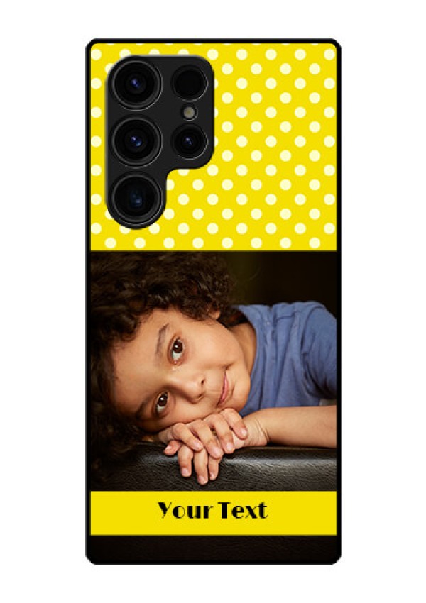 Galaxy S23 Ultra 5G Custom Glass Phone Case - Bright Yellow Case Design