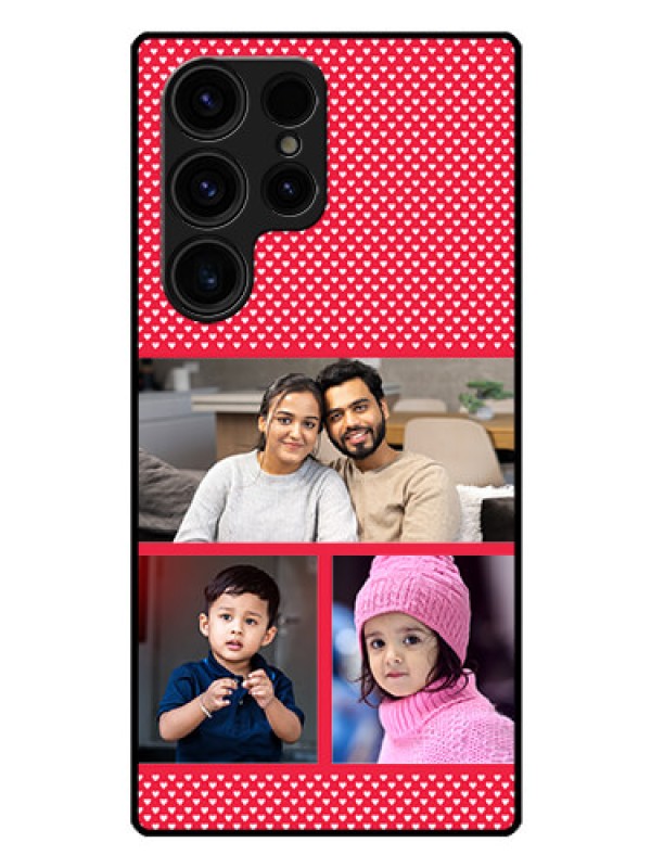 Custom Galaxy S23 Ultra 5G Personalized Glass Phone Case - Bulk Pic Upload Design