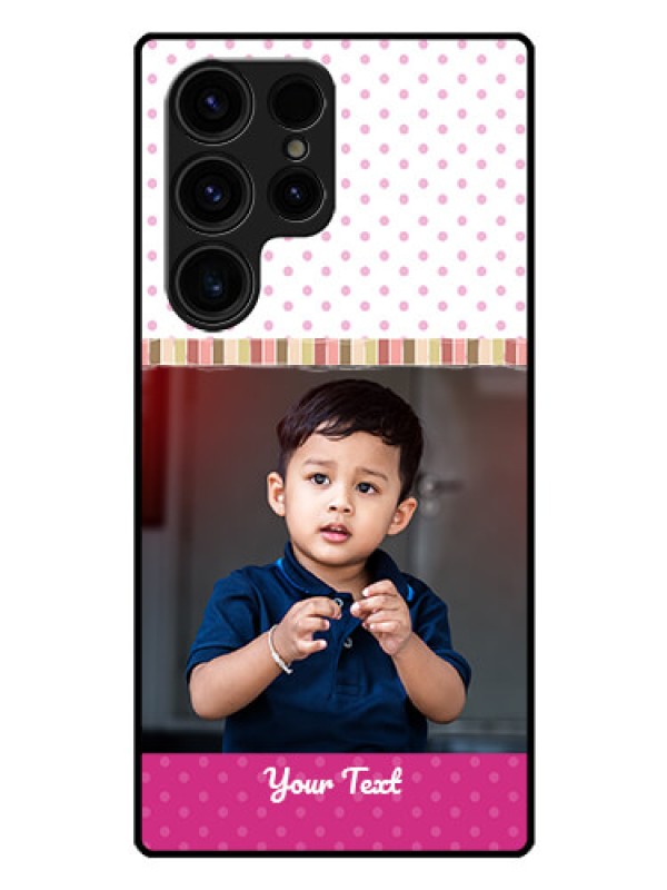Custom Galaxy S23 Ultra 5G Photo Printing on Glass Case - Cute Girls Cover Design