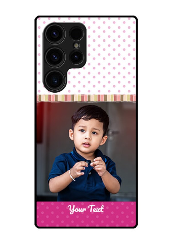 Galaxy S23 Ultra 5G Photo Printing on Glass Case - Cute Girls Cover Design