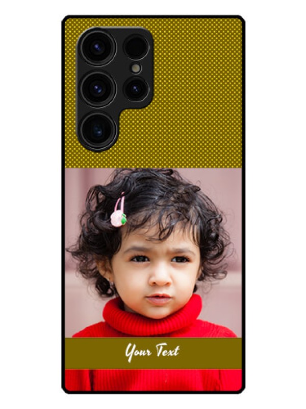 Custom Galaxy S23 Ultra 5G Custom Glass Phone Case - Simple Green Color Design