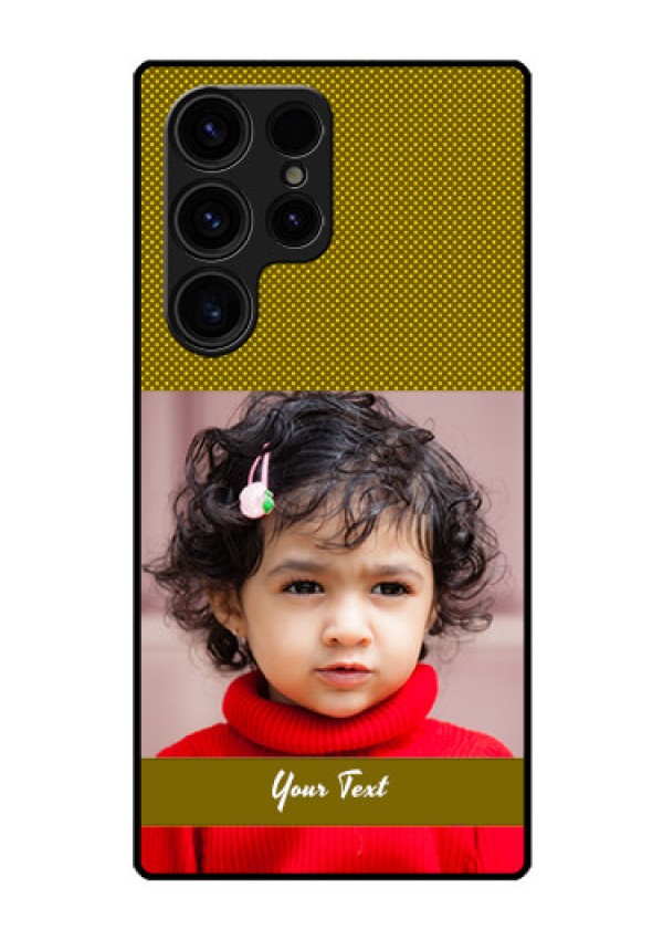 Galaxy S23 Ultra 5G Custom Glass Phone Case - Simple Green Color Design