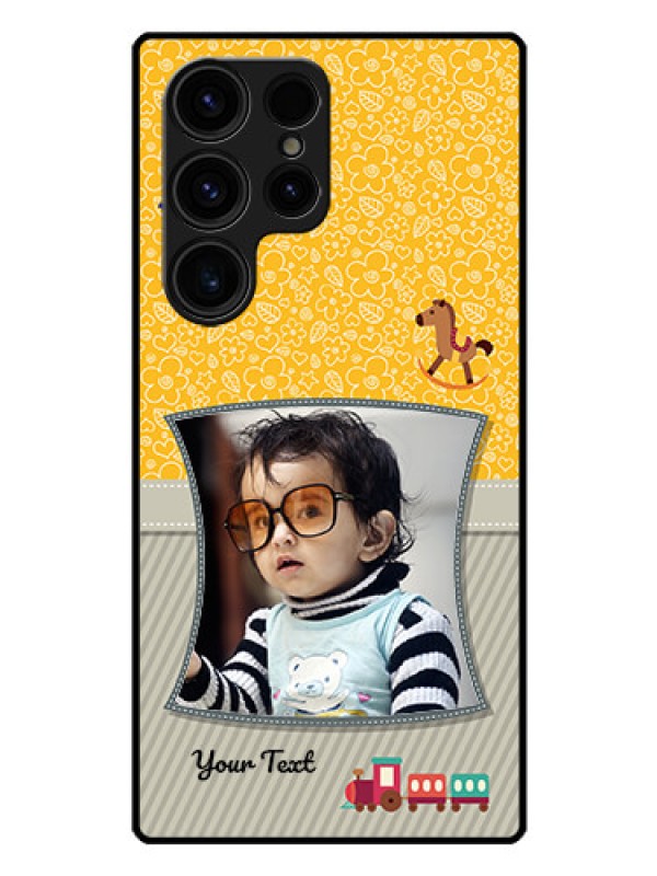 Custom Galaxy S23 Ultra 5G Personalized Glass Phone Case - Baby Picture Upload Design