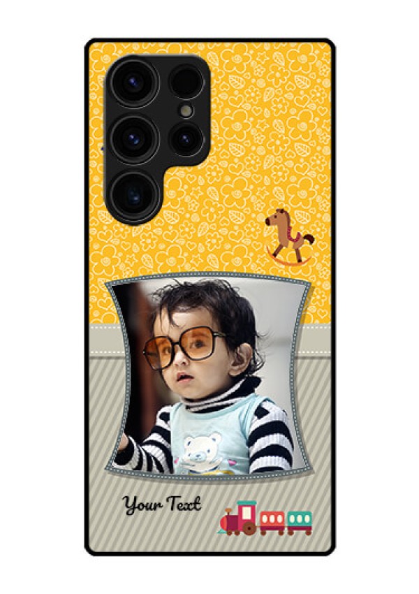 Galaxy S23 Ultra 5G Personalized Glass Phone Case - Baby Picture Upload Design