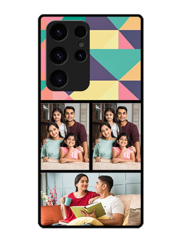 Custom Galaxy S23 Ultra 5G Custom Glass Phone Case - Bulk Pic Upload Design