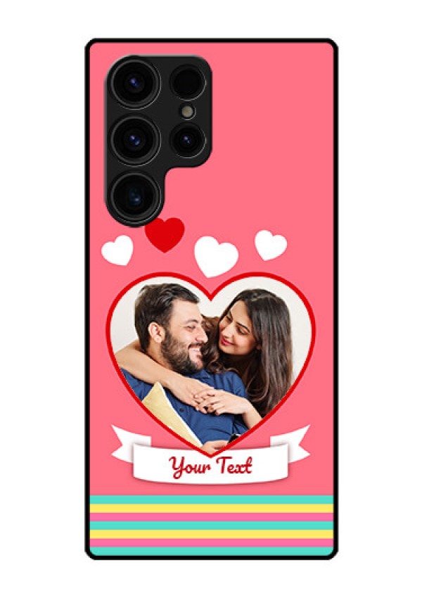 Galaxy S23 Ultra 5G Photo Printing on Glass Case - Love Doodle Design