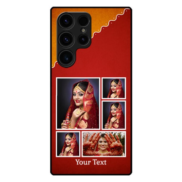 Galaxy S23 Ultra 5G Personalized Glass Phone Case - Wedding Pic Upload Design Galaxy S23 Ultra 5G Personalized Glass Phone Case - Wedding Pic Upload Design