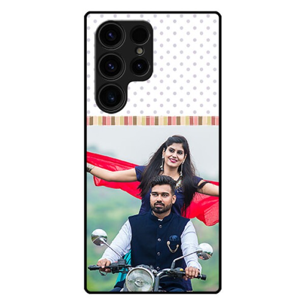 Galaxy S23 Ultra 5G Photo Printing on Glass Case - Cute Family Design