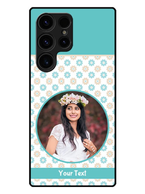 Custom Galaxy S23 Ultra 5G Custom Glass Mobile Case - Beautiful Flowers Design