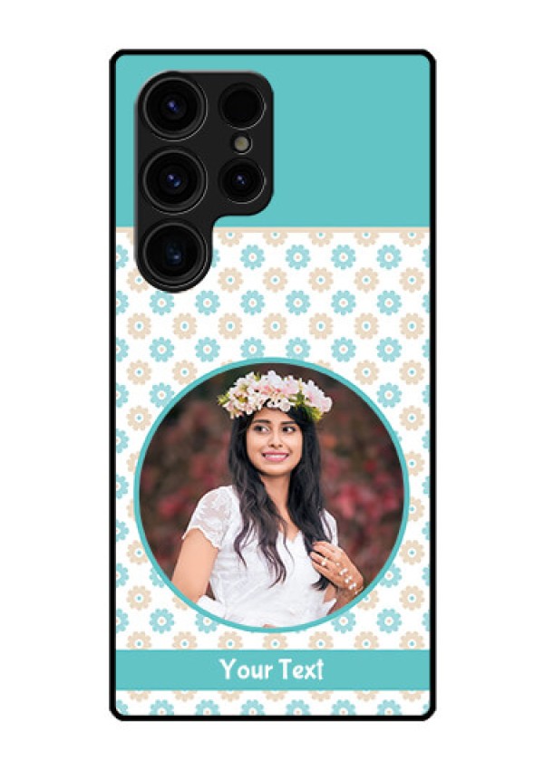 Galaxy S23 Ultra 5G Custom Glass Mobile Case - Beautiful Flowers Design