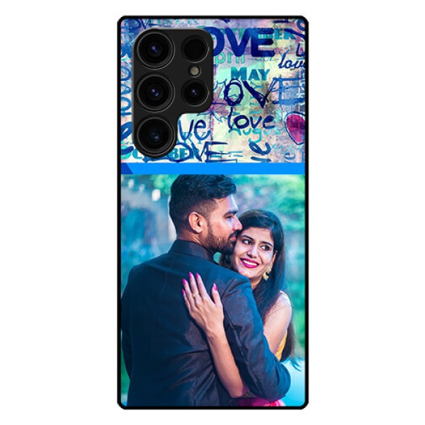 Galaxy S23 Ultra 5G Custom Glass Mobile Case - Colorful Love Design